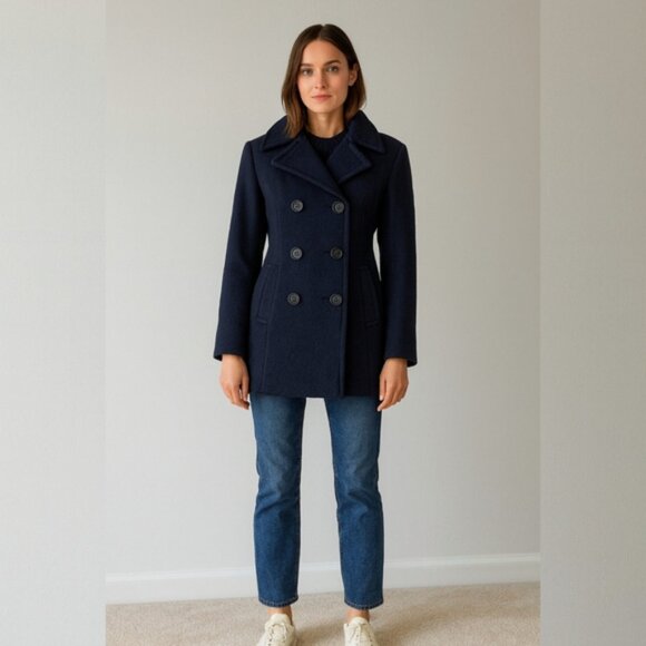 Monterey Club Vintage US Navy Wool Double Breasted Pea Coat - Picture 15 of 15